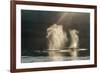 USA, Alaska, Tongass National Forest. Humpback whales spout on surface.-Jaynes Gallery-Framed Premium Photographic Print