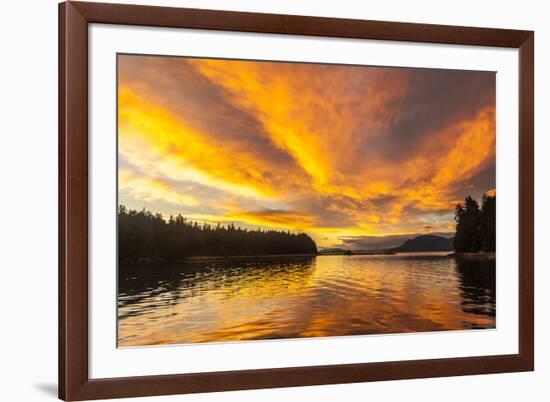 USA, Alaska, Tongass National Forest. Sunset landscape.-Jaynes Gallery-Framed Photographic Print