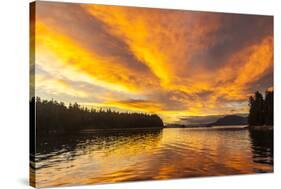 USA, Alaska, Tongass National Forest. Sunset landscape.-Jaynes Gallery-Stretched Canvas