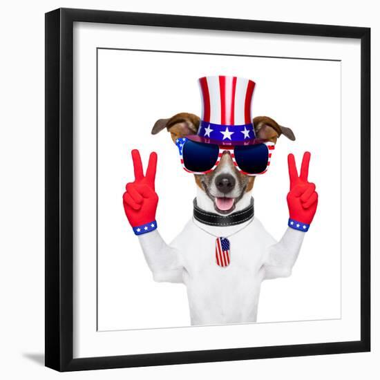 Usa American Dog-Javier Brosch-Framed Photographic Print