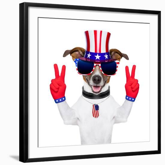 Usa American Dog-Javier Brosch-Framed Photographic Print