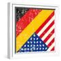 Usa And German Grunge Flag. This Flag Represents The Relationship Between Germany And The Usa-TINTIN75-Framed Art Print