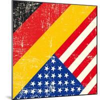 Usa And German Grunge Flag. This Flag Represents The Relationship Between Germany And The Usa-TINTIN75-Mounted Art Print