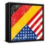 Usa And German Grunge Flag. This Flag Represents The Relationship Between Germany And The Usa-TINTIN75-Framed Stretched Canvas