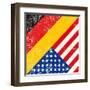 Usa And German Grunge Flag. This Flag Represents The Relationship Between Germany And The Usa-TINTIN75-Framed Art Print