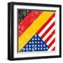 Usa And German Grunge Flag. This Flag Represents The Relationship Between Germany And The Usa-TINTIN75-Framed Art Print