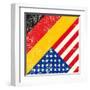 Usa And German Grunge Flag. This Flag Represents The Relationship Between Germany And The Usa-TINTIN75-Framed Art Print