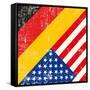 Usa And German Grunge Flag. This Flag Represents The Relationship Between Germany And The Usa-TINTIN75-Framed Stretched Canvas