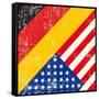 Usa And German Grunge Flag. This Flag Represents The Relationship Between Germany And The Usa-TINTIN75-Framed Stretched Canvas