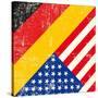 Usa And German Grunge Flag. This Flag Represents The Relationship Between Germany And The Usa-TINTIN75-Stretched Canvas