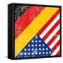 Usa And German Grunge Flag. This Flag Represents The Relationship Between Germany And The Usa-TINTIN75-Framed Stretched Canvas