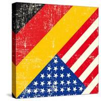 Usa And German Grunge Flag. This Flag Represents The Relationship Between Germany And The Usa-TINTIN75-Stretched Canvas