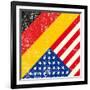 Usa And German Grunge Flag. This Flag Represents The Relationship Between Germany And The Usa-TINTIN75-Framed Art Print