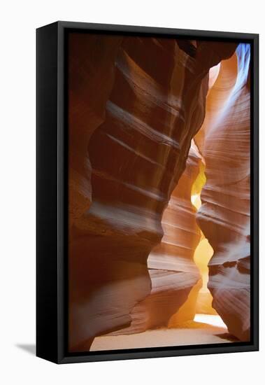 USA, Arizona, Antelope Canyon. Beautiful Light in Antelope Canyon-Petr Bednarik-Framed Stretched Canvas