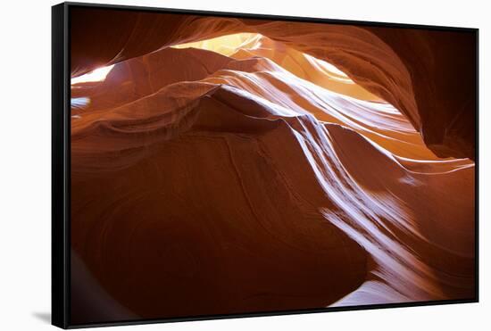 USA, Arizona, Antelope Canyon. Beautiful Light in Antelope Canyon-Petr Bednarik-Framed Stretched Canvas