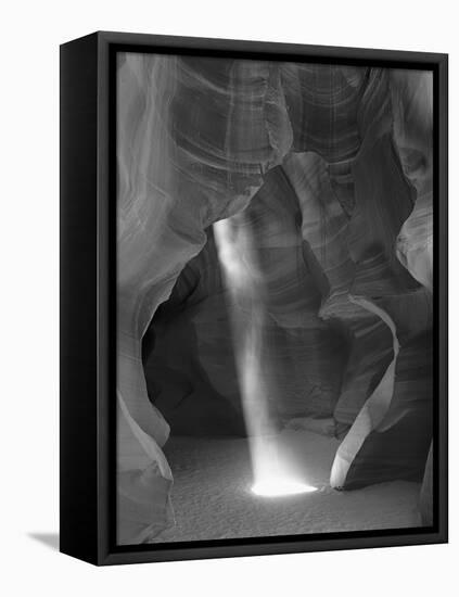 USA, Arizona, Antelope Canyon. Sunbeam and Sandstone Formations-Dennis Flaherty-Framed Stretched Canvas