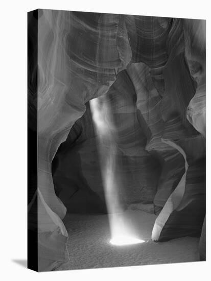USA, Arizona, Antelope Canyon. Sunbeam and Sandstone Formations-Dennis Flaherty-Stretched Canvas