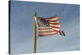 USA, Arizona. Apache Junction, Betsy Ross US flag, Apacheland Movie Ranch-Kevin Oke-Stretched Canvas