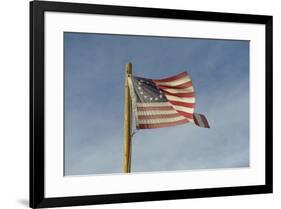 USA, Arizona. Apache Junction, Betsy Ross US flag, Apacheland Movie Ranch-Kevin Oke-Framed Premium Photographic Print