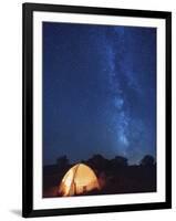 USA, Arizona, Campground on Hunts Mesa and Milky Way-Michele Falzone-Framed Photographic Print