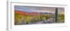 USA, Arizona, Catalina. Panoramic of sunset on desert and Catalina Mountains.-Jaynes Gallery-Framed Photographic Print