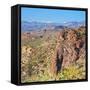 USA, Arizona. Desert mountain view in the Superstition Mountains.-Anna Miller-Framed Stretched Canvas