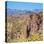 USA, Arizona. Desert mountain view in the Superstition Mountains.-Anna Miller-Stretched Canvas