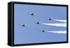 USA, Arizona, Glendale, Luke Air Force Base. F-16 Thunderbirds Flying-Jaynes Gallery-Framed Stretched Canvas