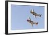 USA, Arizona, Glendale, Luke Air Force Base. Two P-51 Mustangs Flying-Jaynes Gallery-Framed Photographic Print