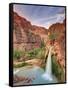 USA, Arizona, Gran Canyon, Havasu Canyon (Hualapai Reservation), Havasu Falls-Michele Falzone-Framed Stretched Canvas