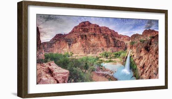 USA, Arizona, Gran Canyon, Havasu Canyon (Hualapai Reservation), Havasu Falls-Michele Falzone-Framed Photographic Print