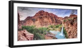 USA, Arizona, Gran Canyon, Havasu Canyon (Hualapai Reservation), Havasu Falls-Michele Falzone-Framed Photographic Print