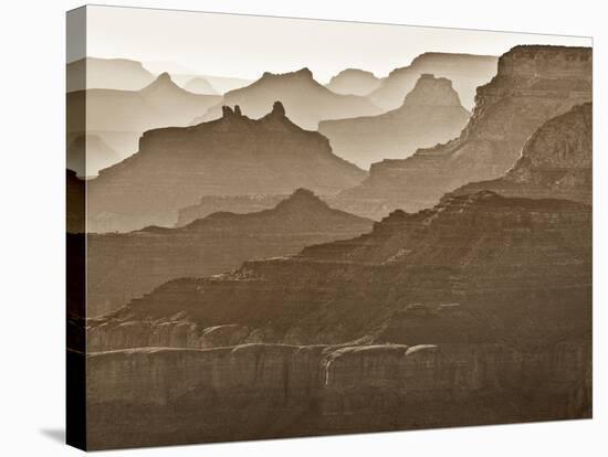 USA, Arizona, Grand Canyon National Park, Buttes and Haze on the South Rim-Ann Collins-Stretched Canvas