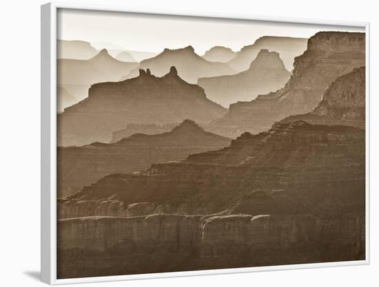 USA, Arizona, Grand Canyon National Park, Buttes and Haze on the South Rim-Ann Collins-Framed Photographic Print