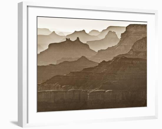 USA, Arizona, Grand Canyon National Park, Buttes and Haze on the South Rim-Ann Collins-Framed Photographic Print