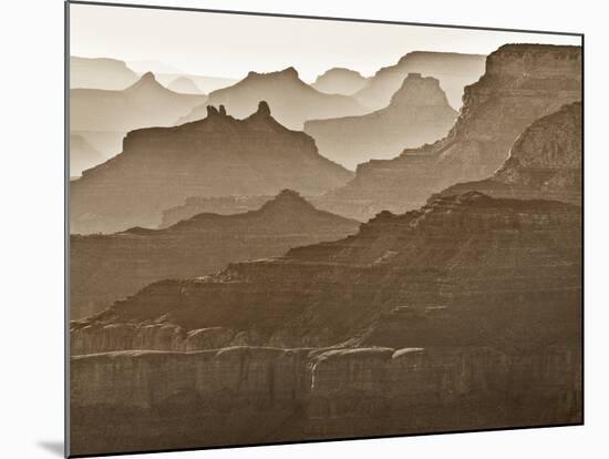 USA, Arizona, Grand Canyon National Park, Buttes and Haze on the South Rim-Ann Collins-Mounted Photographic Print