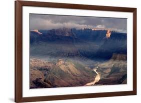 USA, Arizona, Grand Canyon National Park. Overview of canyon and Colorado River.-Jaynes Gallery-Framed Premium Photographic Print