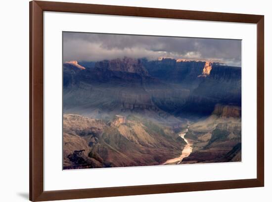 USA, Arizona, Grand Canyon National Park. Overview of canyon and Colorado River.-Jaynes Gallery-Framed Premium Photographic Print