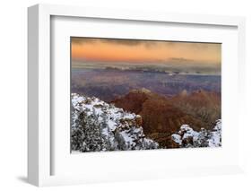 USA, Arizona, Grand Canyon National Park. Overview of canyon at sunset.-Jaynes Gallery-Framed Photographic Print