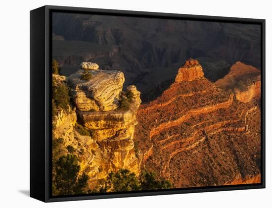 USA, Arizona, Grand Canyon National Park. Sunrise at Yaki Point on the South Rim-Ann Collins-Framed Stretched Canvas