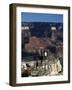 Usa, Arizona, Grand Canyon National Park, Tourists on Lookout Point at Grand Canyon South Rim-null-Framed Giclee Print