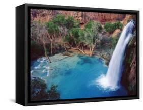 USA, Arizona, Havasupai Reservation. Havasu Falls in the Grand Canyon-Jaynes Gallery-Framed Stretched Canvas