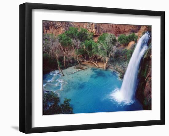 USA, Arizona, Havasupai Reservation. Havasu Falls in the Grand Canyon-Jaynes Gallery-Framed Premium Photographic Print