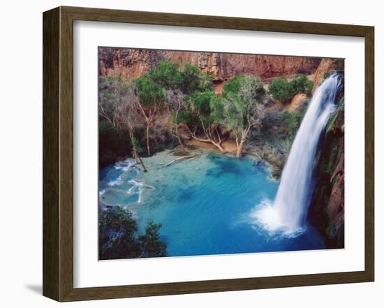 USA, Arizona, Havasupai Reservation. Havasu Falls in the Grand Canyon-Jaynes Gallery-Framed Photographic Print