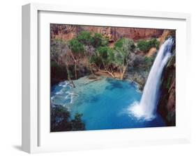 USA, Arizona, Havasupai Reservation. Havasu Falls in the Grand Canyon-Jaynes Gallery-Framed Photographic Print