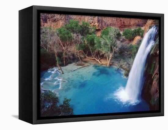 USA, Arizona, Havasupai Reservation. Havasu Falls in the Grand Canyon-Jaynes Gallery-Framed Stretched Canvas