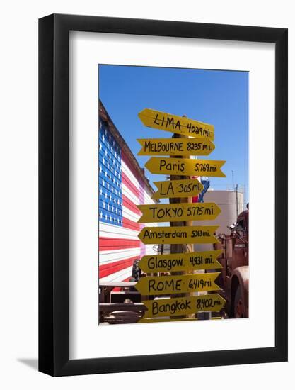 USA, Arizona, Historical Route 66, Seligman, Signpost-Catharina Lux-Framed Photographic Print