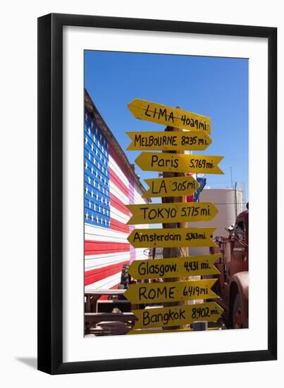 USA, Arizona, Historical Route 66, Seligman, Signpost-Catharina Lux-Framed Photographic Print