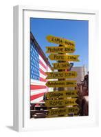 USA, Arizona, Historical Route 66, Seligman, Signpost-Catharina Lux-Framed Photographic Print