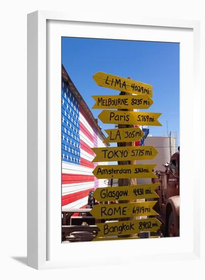 USA, Arizona, Historical Route 66, Seligman, Signpost-Catharina Lux-Framed Photographic Print